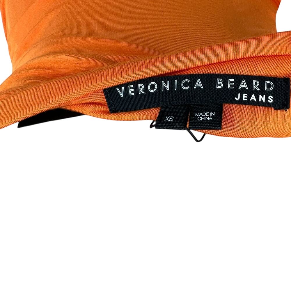 Veronica Beard Leyla Top‎ Halter Neck Sleeveless Jersey Orange Size XS - Picture 12 of 14
